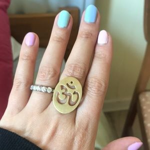 Jen Stock Brass Om Ring